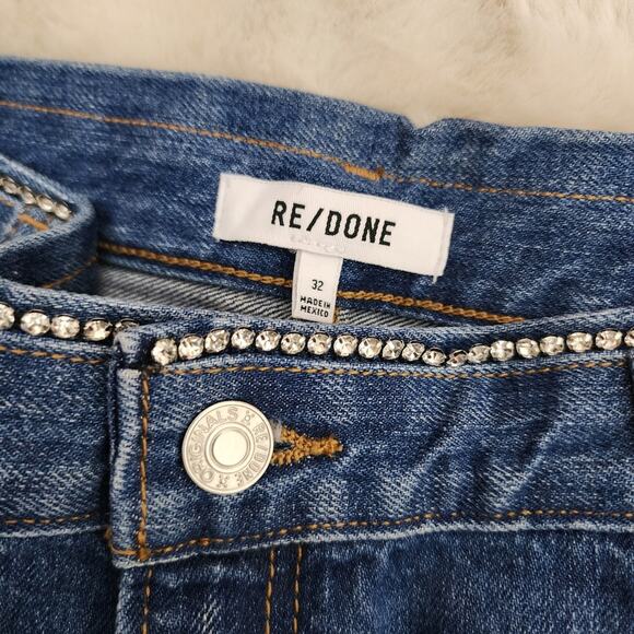 NEW Re/Done Iconic Heritage Silhouette Crystal Bay Fade Low Rider Loose Jean 32 - Picture 11 of 15